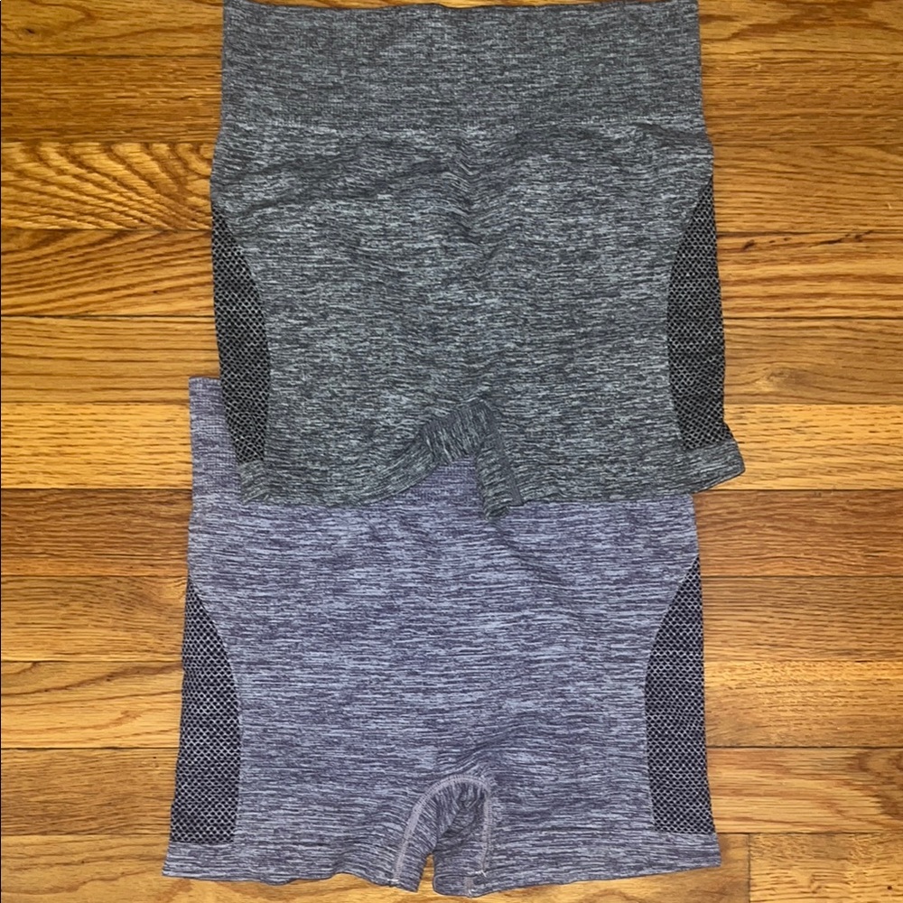 Gray and Blue Athletic Shorts Set